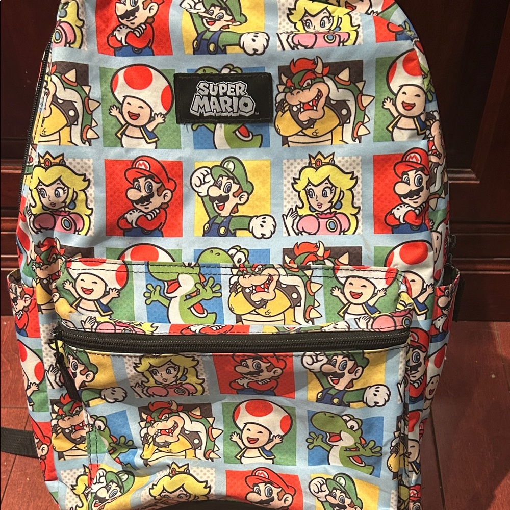 Super Mario Bros backpack Preloved 17 inches